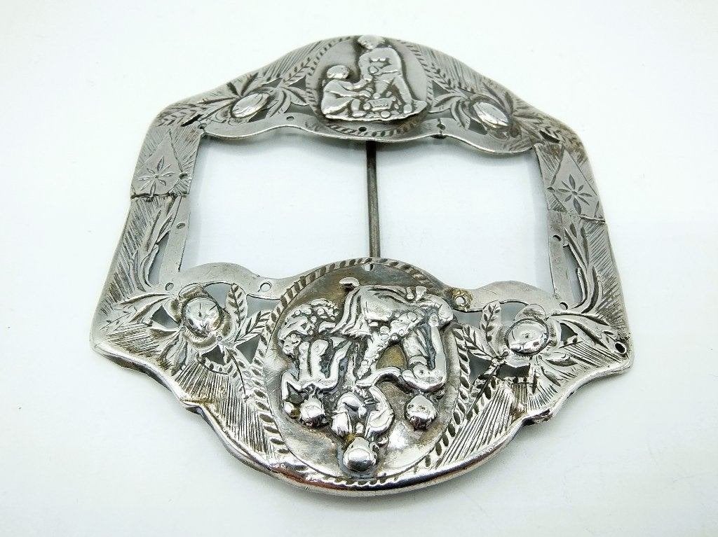 Zilveren gesp, R.S. Zijlstra, Drachten, 19e eeuws, Antiek en Kunst, Verzenden, Zilver
