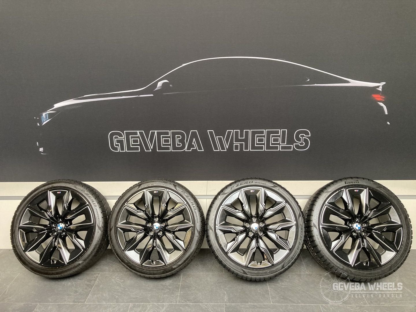 21” originele BMW 7 / i7 G70 / X3 G45 velgen + winterbanden, Auto-onderdelen, Banden en Velgen, -, -, Banden en Velgen, Gebruikt