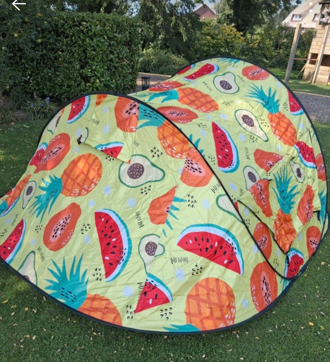 Oh Crabb Pop-up Tent Fruit Design 2/3 persoons, Caravans en Kamperen, Tenten, Ophalen, Nieuw, Tot en met 3