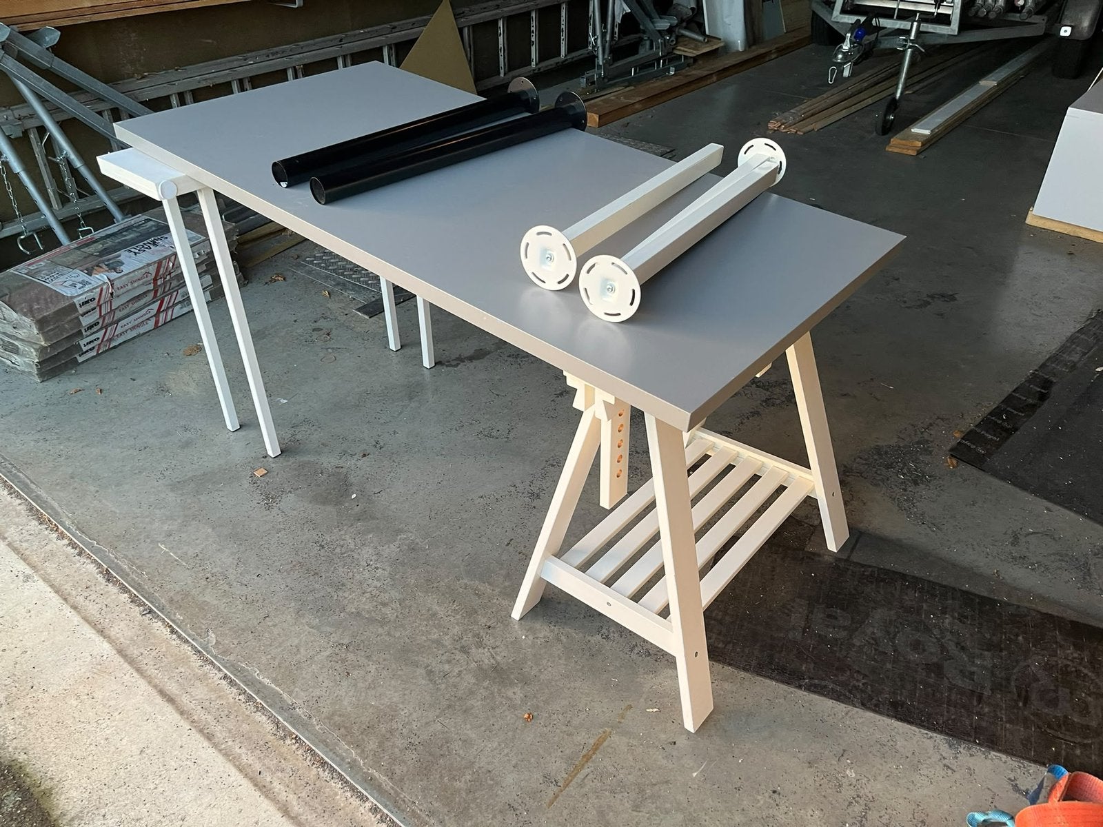 IKEA bureau met 2 verschillende bureau bladen, Ophalen, Gebruikt