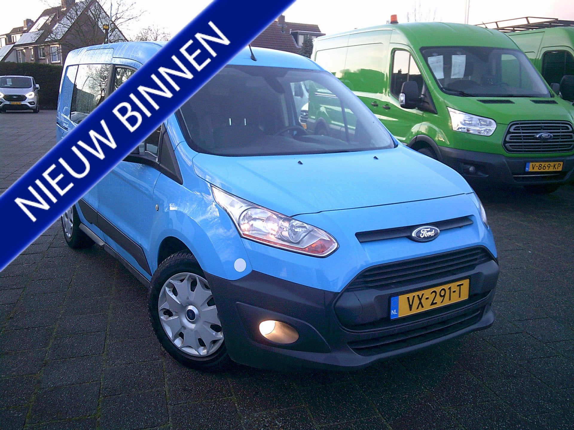 Ford Transit Connect 1.6 TDCI L1 Trend VOORZIEN VAN AIRCO +T, Euro 5, Stof, Gebruikt, Zwart