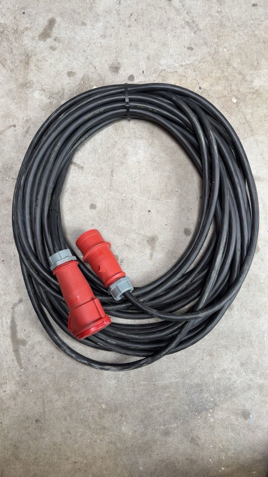 Verlengsnoer 5x4mm2 32A - Krachtstroomkabel, Doe-het-zelf en Verbouw, Elektra en Kabels, Ophalen of Verzenden, Gebruikt, Kabel of Snoer