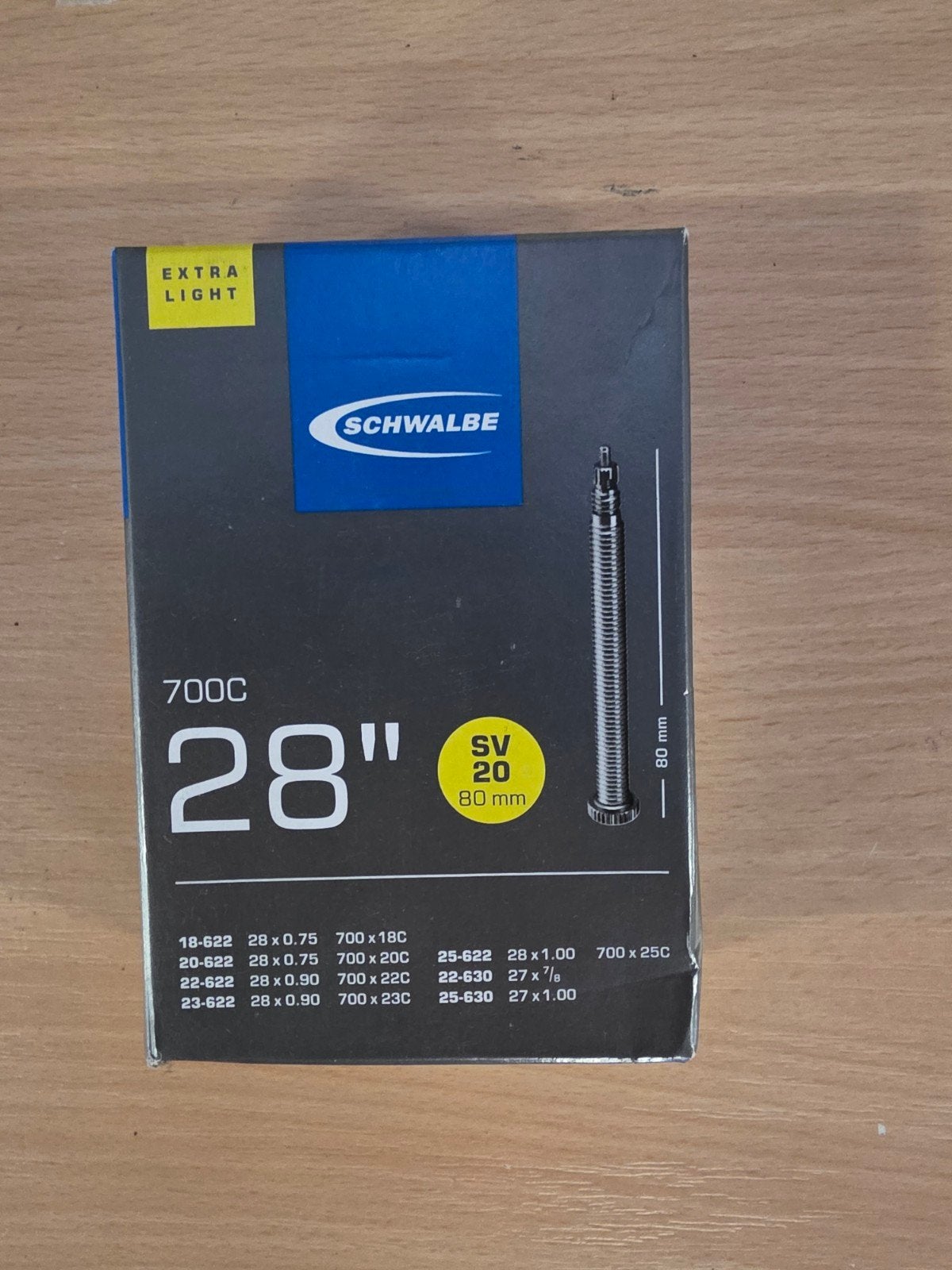 Schwalbe SV20 Binnenband 28 inch 700C Extra Light, Info@schwalbe.com, 51580 REICHSHOF GERMANY, Nieuw, RALF BOHLE GMBH