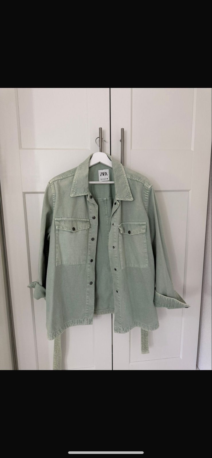 Zara Overshirt in mintgroen - Maat L/XL, Ophalen of Verzenden, Zo goed als nieuw, Maat 38/40 (M), Groen