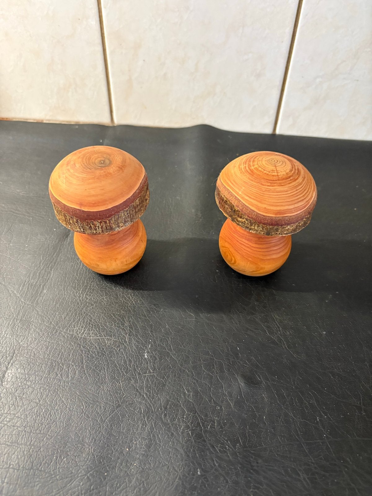 Decoratieve houten paddestoelen - set van 2, Hout, Ophalen of Verzenden, Oranje, Landelijk
