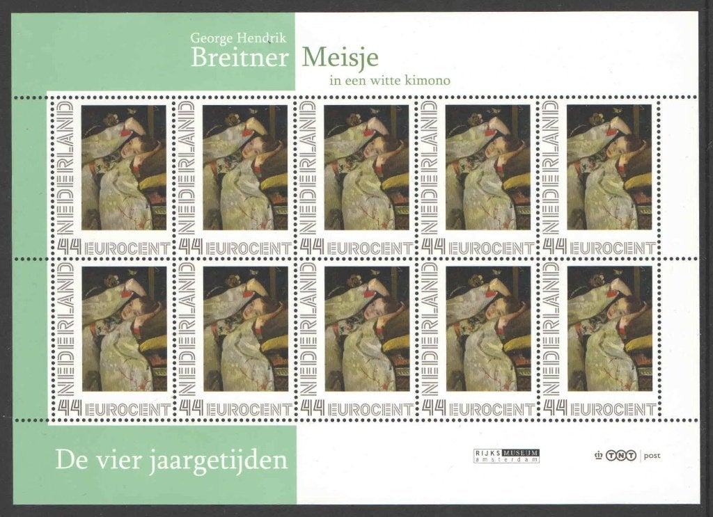Postzegels De 4 Jaargetijden: Meisje in een witte kimono, Ophalen of Verzenden, Na 1940, Postfris