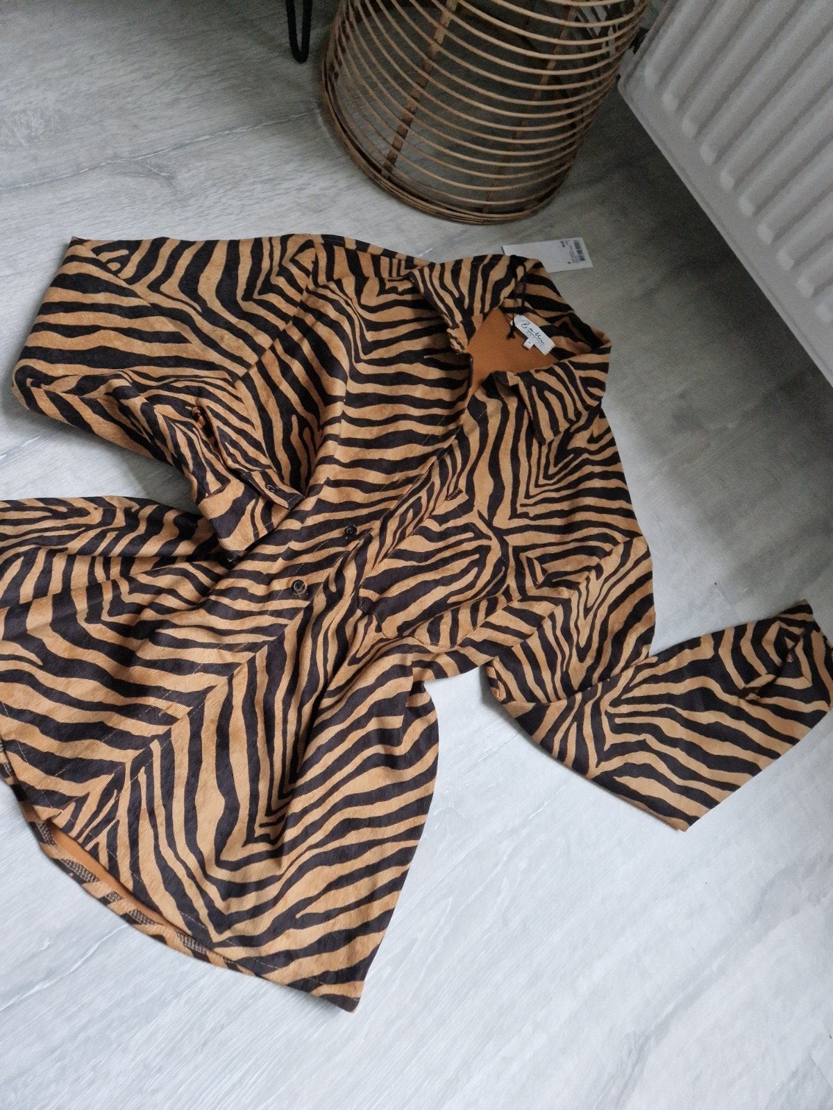 BIEN BLEU blouse zebraprint maat M / nieuw, Maat 38/40 (M), Bruin, Bien Bien Basics, Nieuw