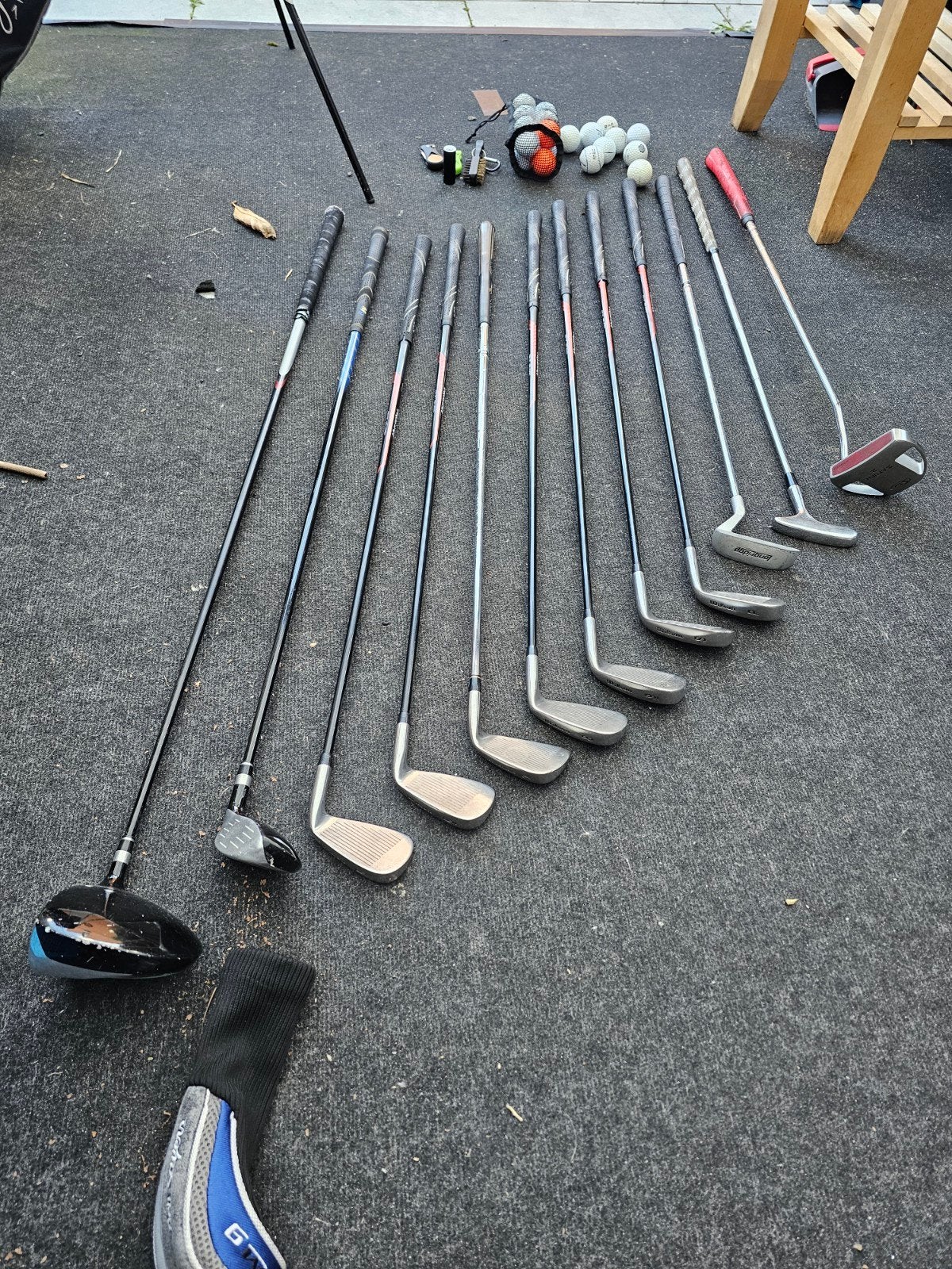 Complete linkshandige golfset met tas en accessoires, Sport en Fitness, Ophalen, Gebruikt, Set