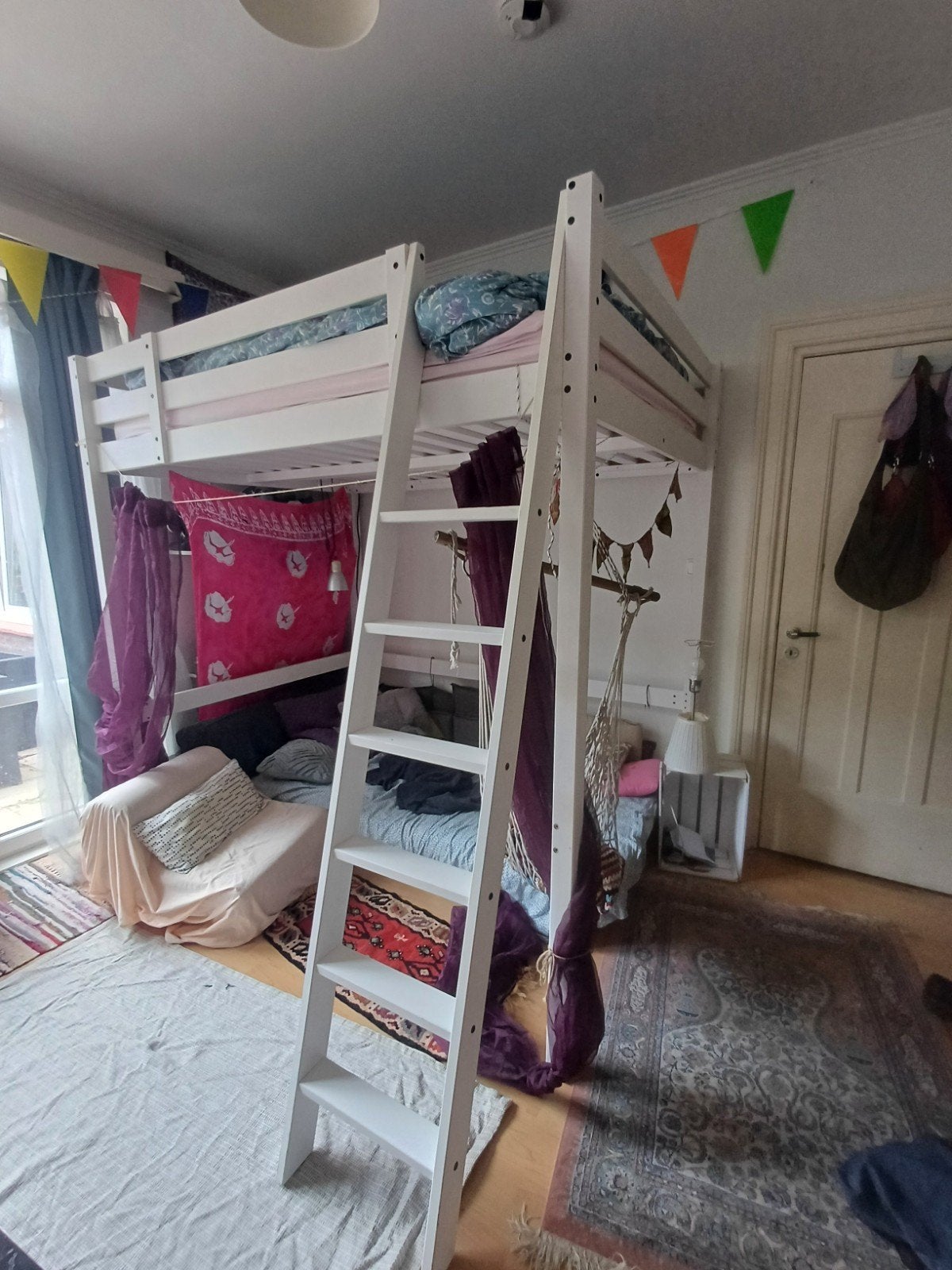 Bunk bed two persons, Ophalen, Tweepersoons, 140 cm, Hoogslaper
