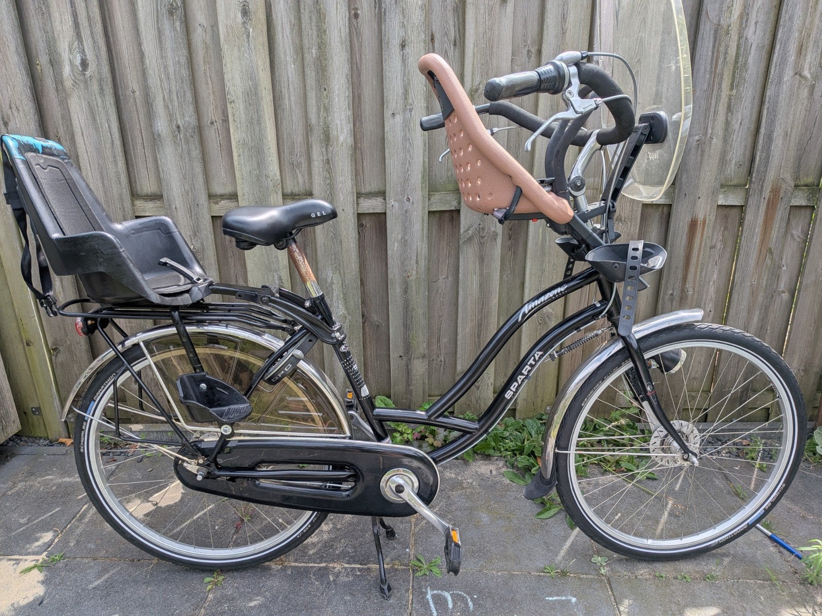 Sparta Amazone damesfiets met kinderzitjes, Fietsen en Brommers, Fietsen | Dames | Damesfietsen, 50 tot 53 cm, Ophalen, Gebruikt