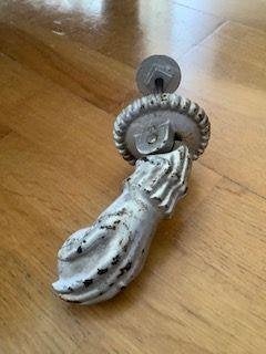 Victoriaanse vintage deurklopper hand, Ophalen