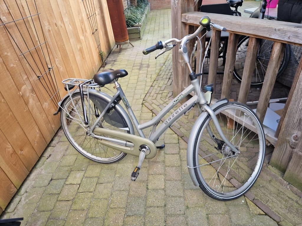 Gazelle fiets, damesmodel, lichtgrijs, Ophalen, Gebruikt, Velgrem, Versnellingen