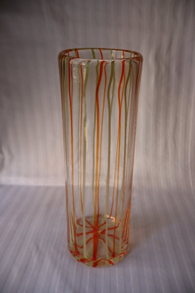 Vintage Scandinavisch design glazen vaas c 1980, Ophalen of Verzenden