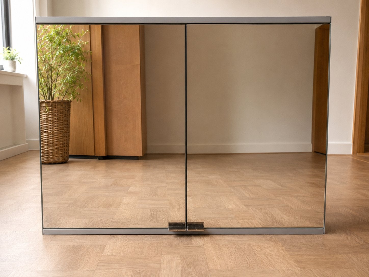 Burgbad spiegelkast met verlichting en stopcontact, Ophalen, 100 tot 150 cm, 50 tot 100 cm, Minder dan 25 cm