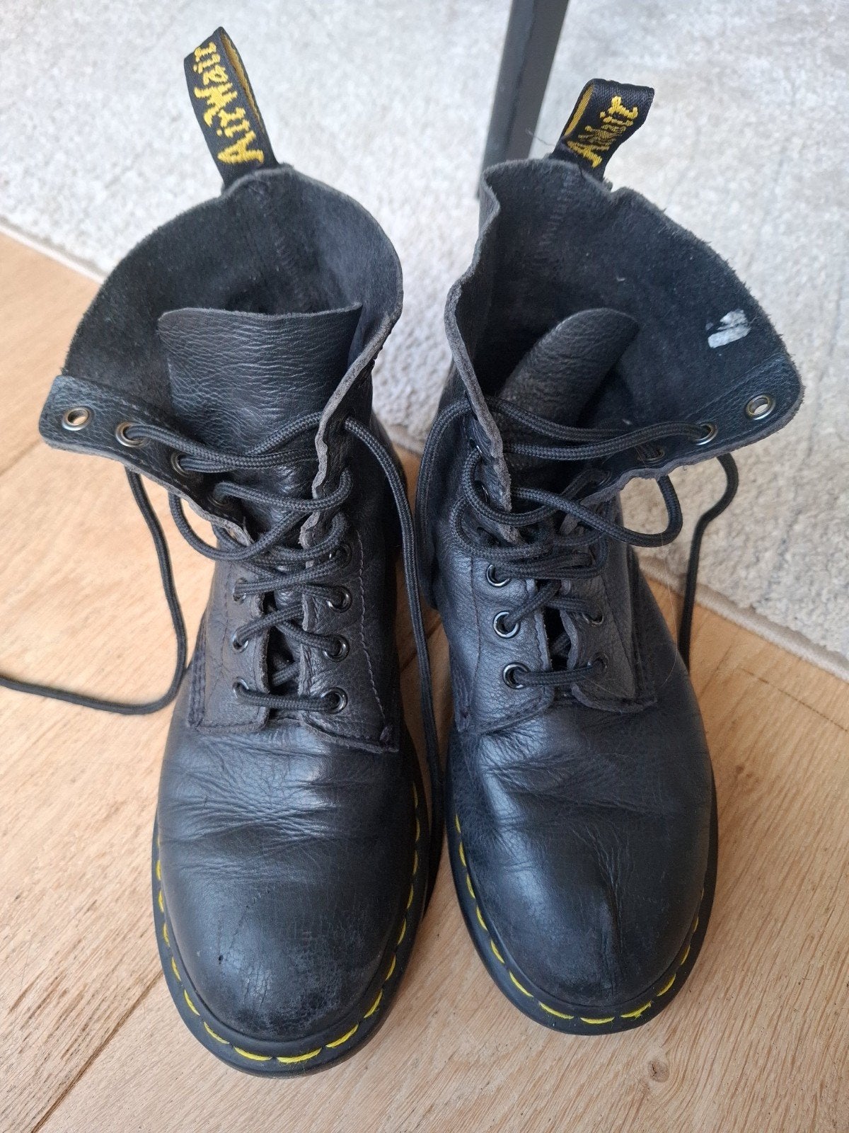 Dr. Martens zwarte leren laarzen, maat 39, Kleding | Dames, Zwart, Lage of Enkellaarzen, Ophalen of Verzenden, Dr. Martens