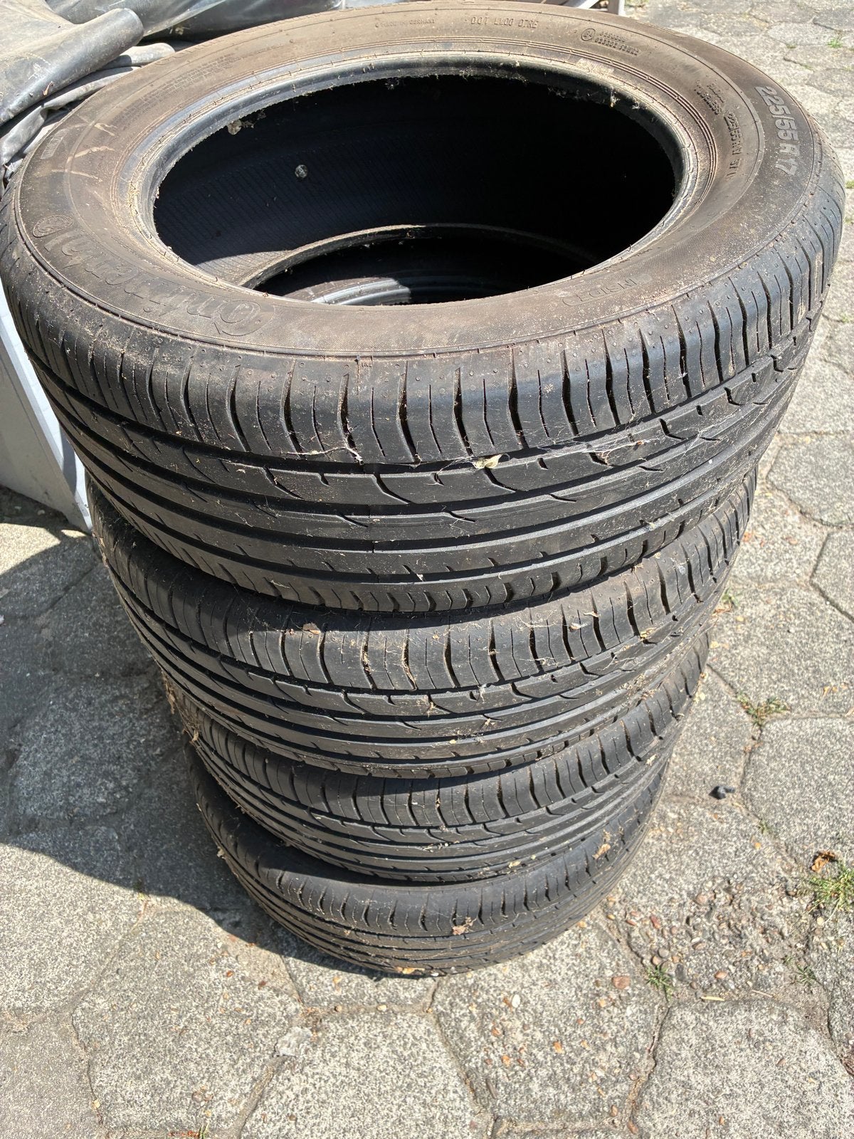 Set van 8 nette banden: Hankook en Continental met 6mm profi, Ophalen, Gebruikt, 17 inch, Band(en)