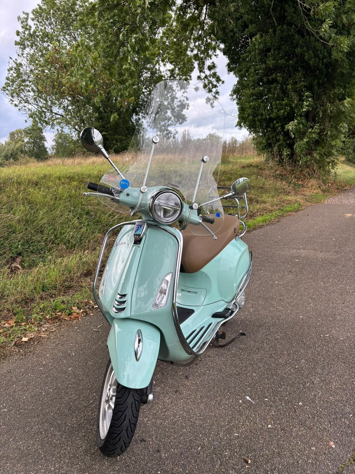 Vespa Primavera uit 2022, mint groen, geel kenteken, Fietsen en Brommers, Ophalen, Gebruikt, Overige modellen, Maximaal 45 km/u