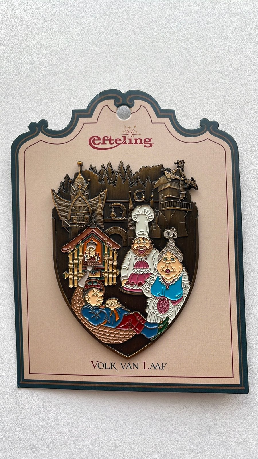 Efteling Reuzenpin Volk van Laaf EPP 498 op kaartje, Ophalen of Verzenden, Zo goed als nieuw, Beeldje of Poppetje
