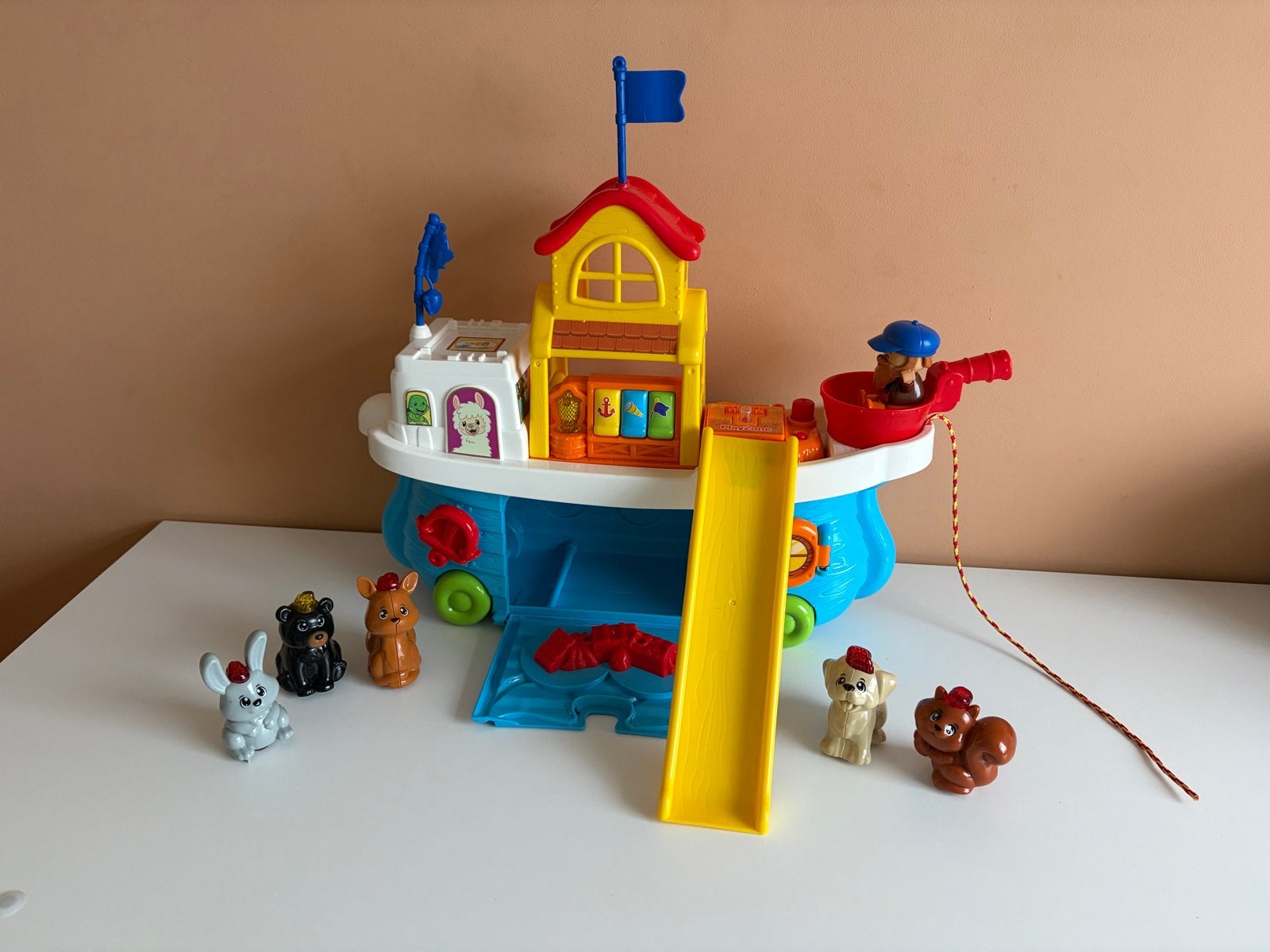 VTech Zoef Zoef Dierenboot met 5 diertjes, Ophalen of Verzenden, Gebruikt, Overige typen, Met licht