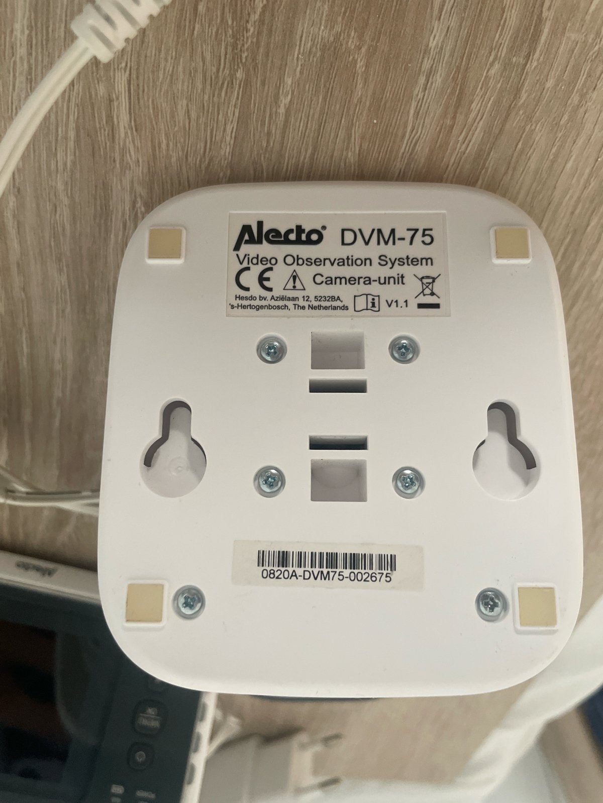 Alecto DVM-75 Video Babyfoon met Camera en Terugspreekfuncti, Ophalen, Gebruikt, 250 meter of meer, Camera