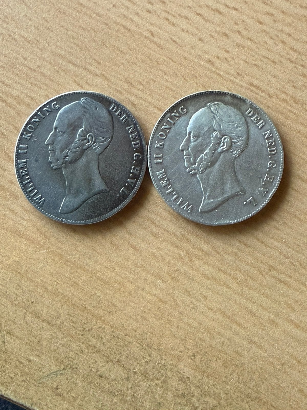 Rijksdaalders Willem 2, Koning Willem III, Setje, Zilver, Ophalen of Verzenden