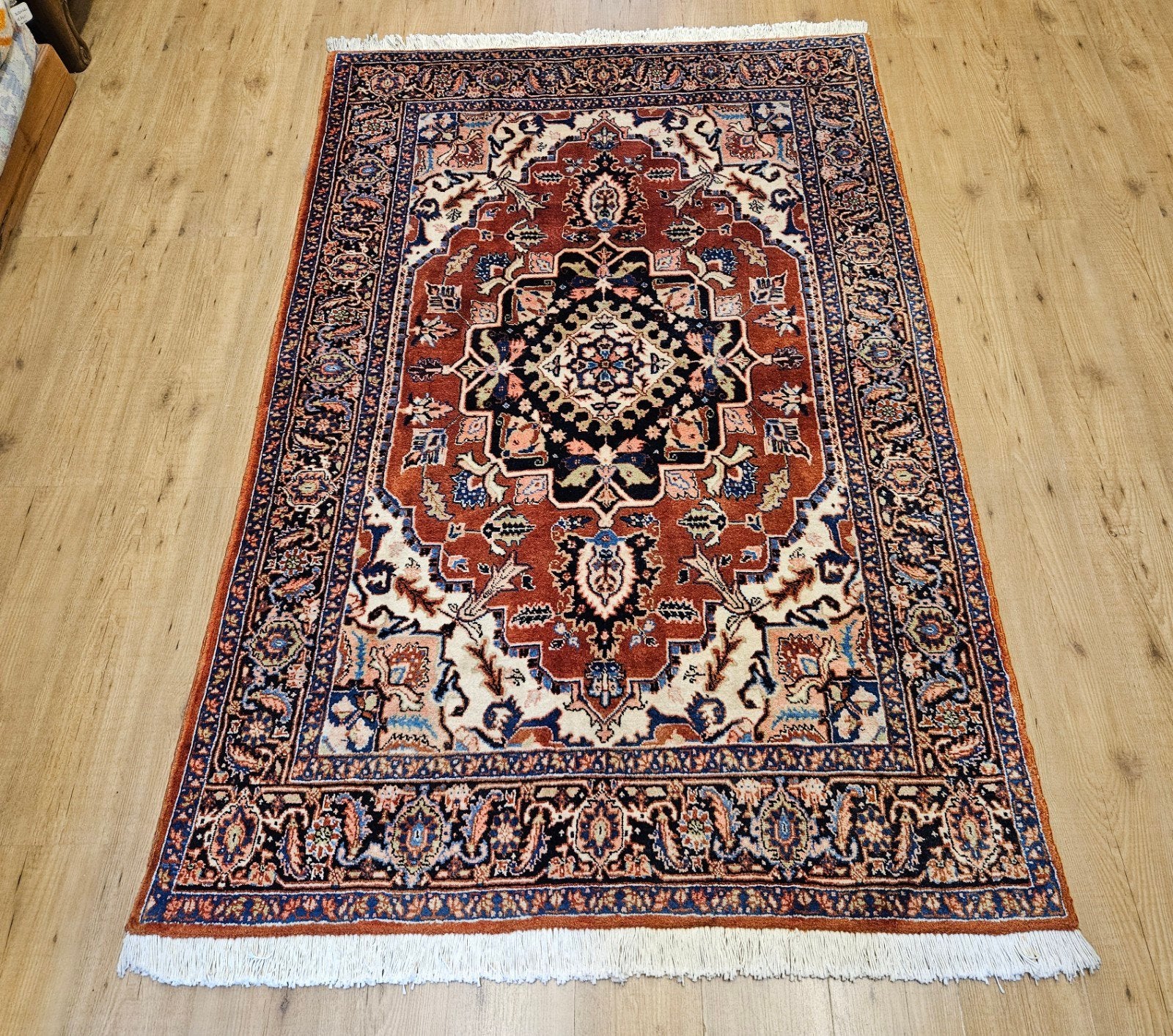 Handgeknoopt perzisch tapijt heriz 230x147