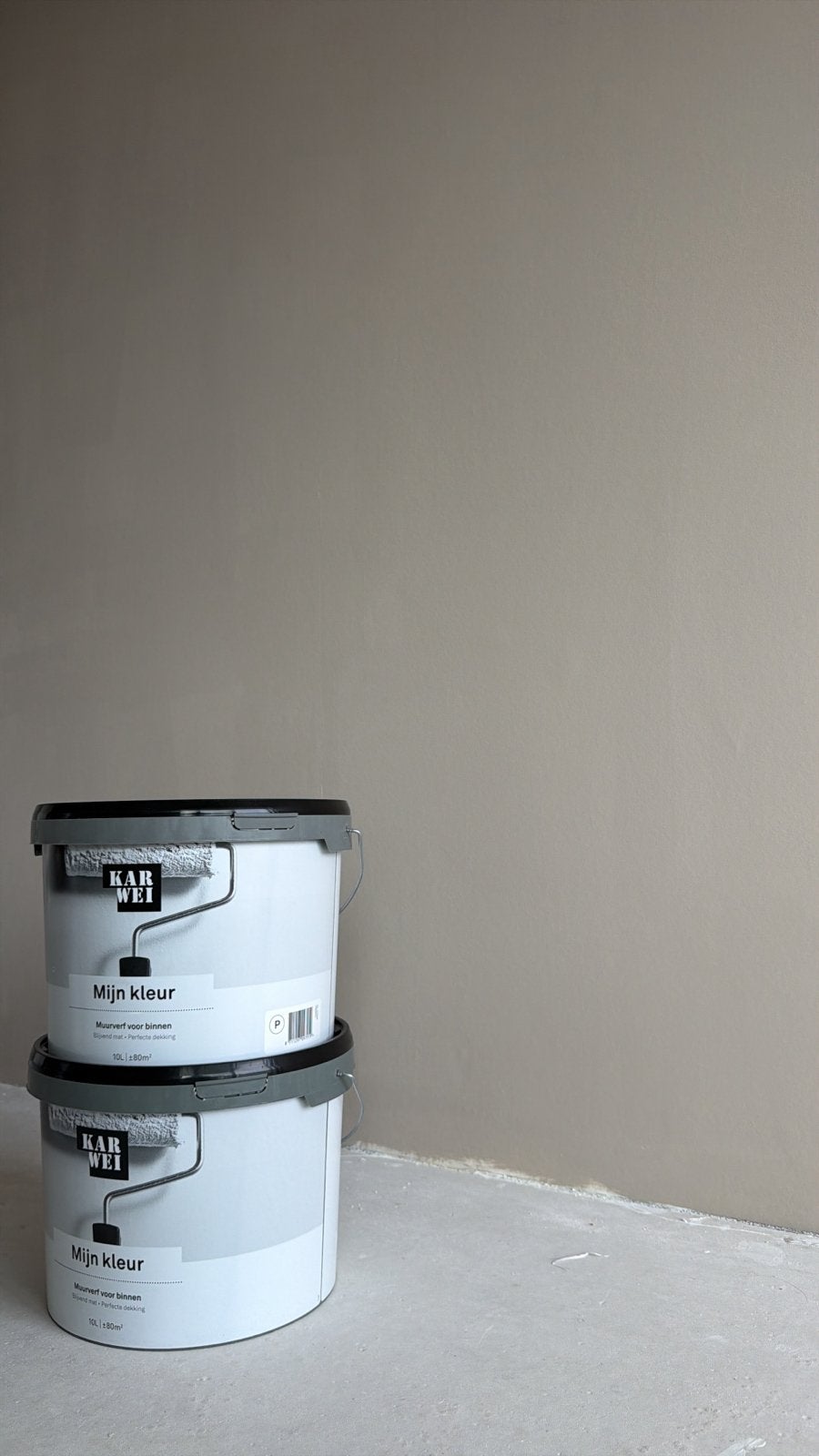 KARWEI Mijn Kleur Muurverf - 22,5L Grijs/Beige, Ophalen, Nieuw, Verf, 20 liter of meer