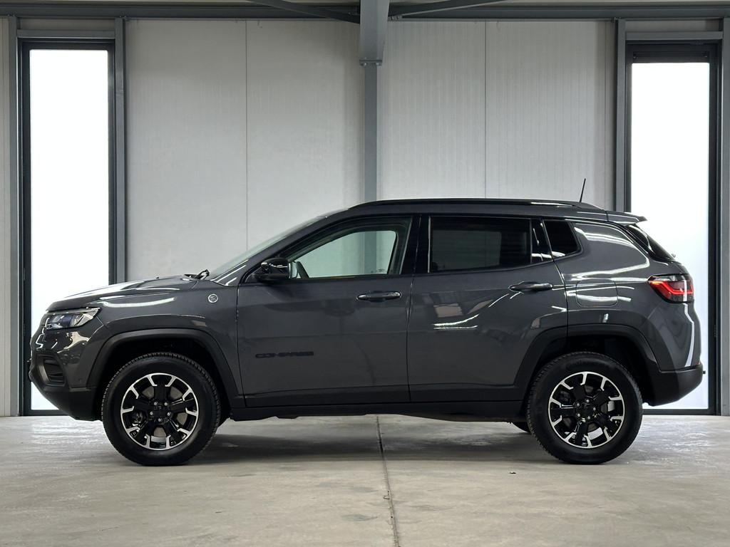 Jeep Compass 4xe 240 Plug-in Hybrid Electric Trailhawk, Auto's, Jeep, Automaat, 12 maanden, Gebruikt, Zwart