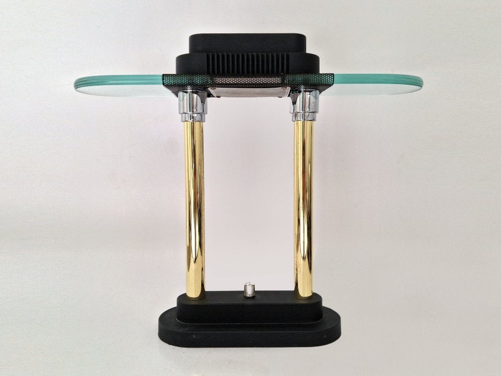 tafellamp bankierslamp Robert Sonneman, Gebruikt, Vintage, Verzenden, Bankierslamp