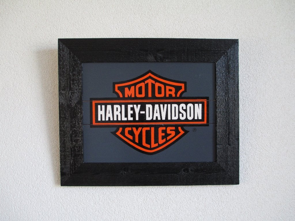 Schilderij logo / embleem Harley Davidson (mancave), Huis en Inrichting, Nieuw, Ophalen of Verzenden, Schilderij, 5 – 50