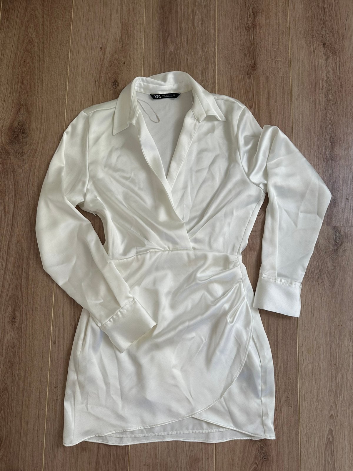 Chique satijnen jurkje zara, Kleding | Dames, Jurken, Ophalen, Zwart, Zo goed als nieuw, Maat 34 (XS) of kleiner