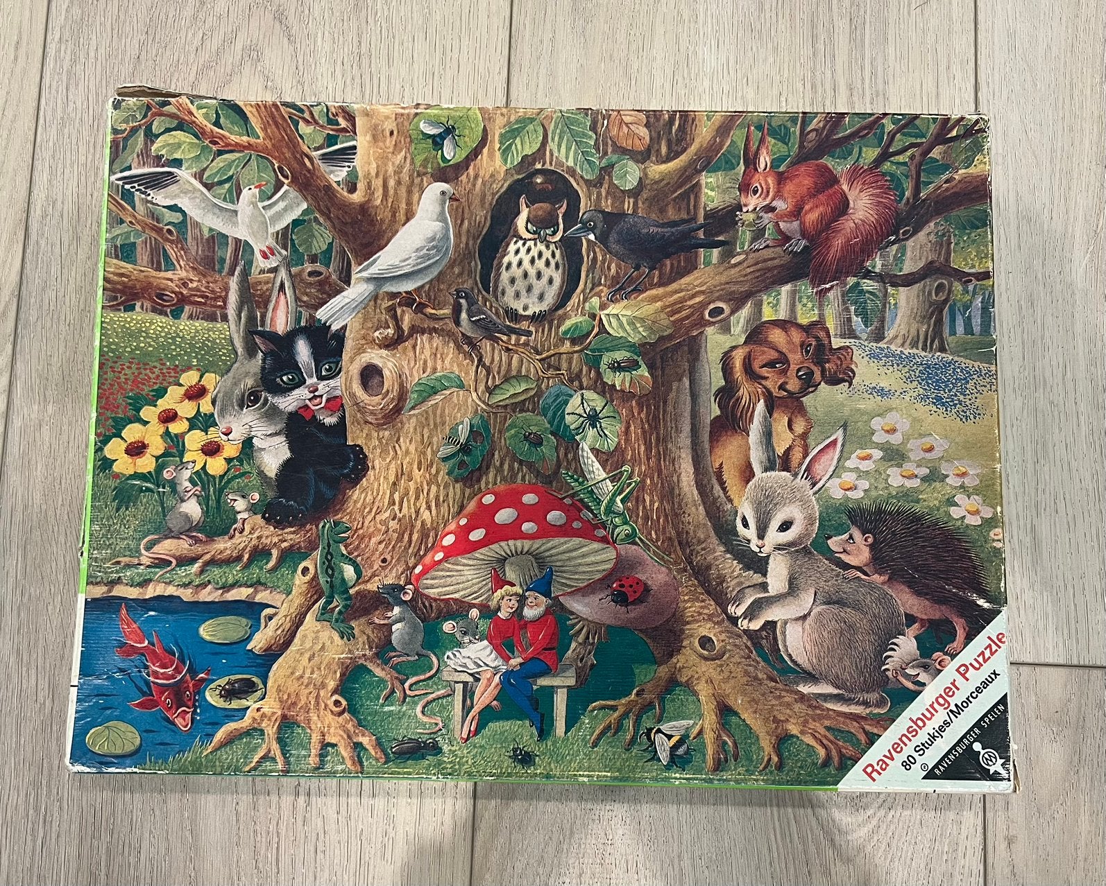 Puzzel - Pinkeltje en zijn vriendjes (80 stuks), Ophalen of Verzenden, Gebruikt
