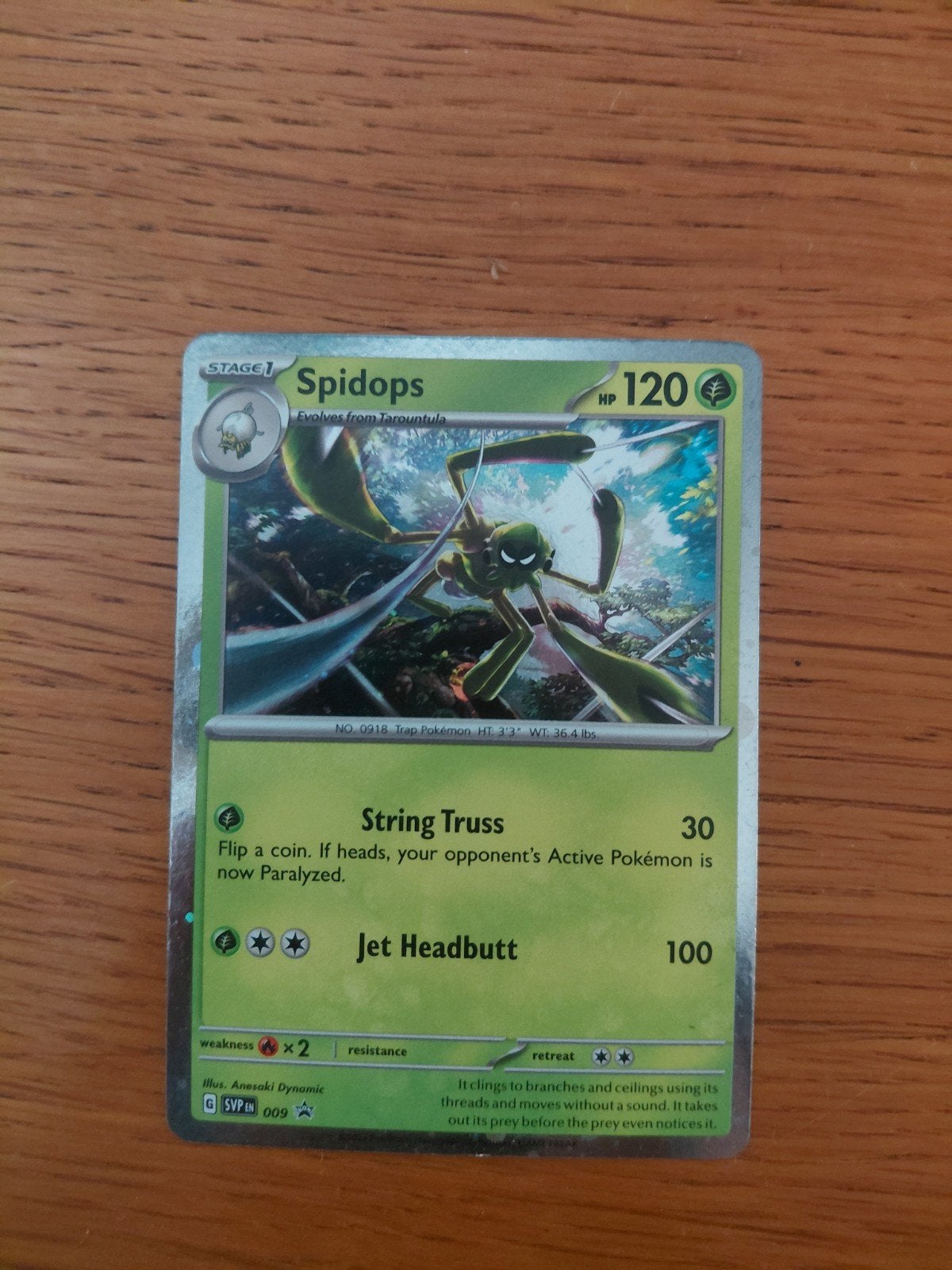 Spidops Pokémon Kaart - SVPEN 009 - Zo goed als nieuw, Ophalen, Zo goed als nieuw, Losse kaart
