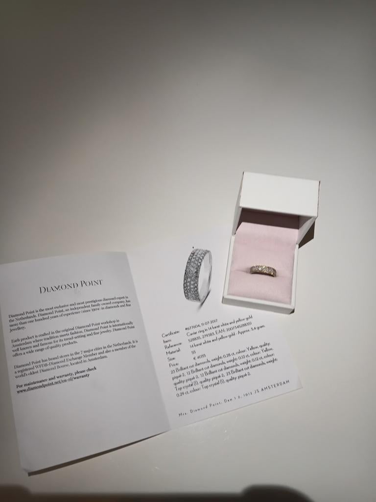 Original gold ring with diamonts, Sieraden, Tassen en Uiterlijk, Ophalen of Verzenden, Zo goed als nieuw, 17 tot 18, Dame