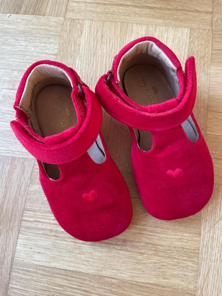 Konges Sløjd rode velvet babyschoentjes, Kinderen en Baby's, Babykleding | Schoentjes en Sokjes, Schoentjes, Meisje, Ophalen of Verzenden