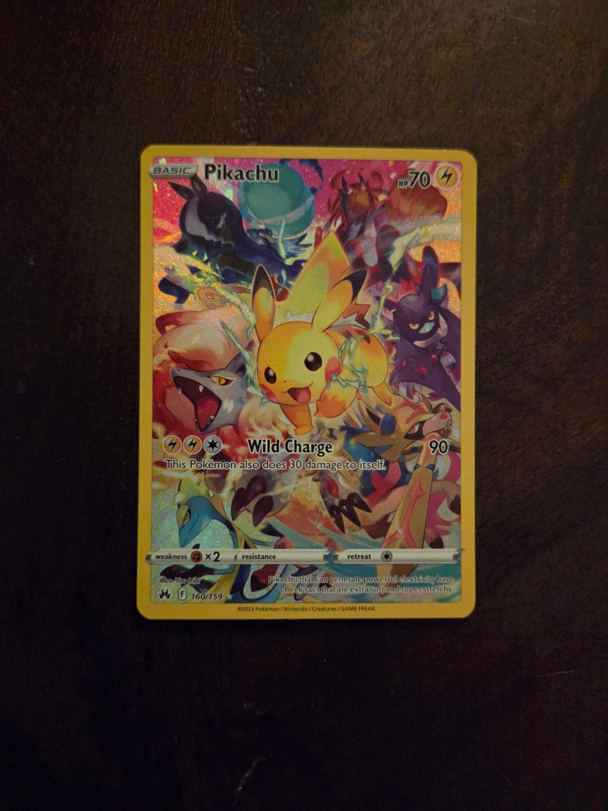 Pokemon Pikachu CRZ, Ophalen of Verzenden, Zo goed als nieuw, Losse kaart