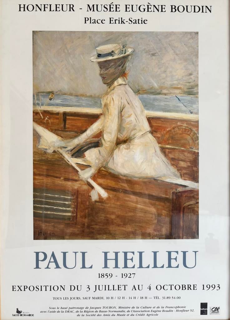 Ingelijst tentoonstellingsaffiche Paul Helleu, Honfleur ‘93, Antiek en Kunst, Ophalen