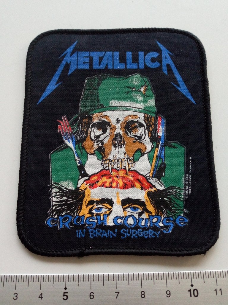 Metallica zeer zeldzame 1987 Crash Course in Brain patch 319, Verzenden, Nieuw, Kleding