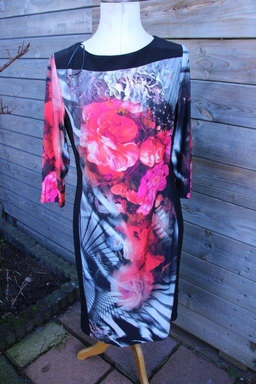 Jurk zwart/ rood Hermann Lange mt 40 Vaste prijs, Kleding | Dames, Jurken, Maat 38/40 (M), Ophalen of Verzenden, Zo goed als nieuw