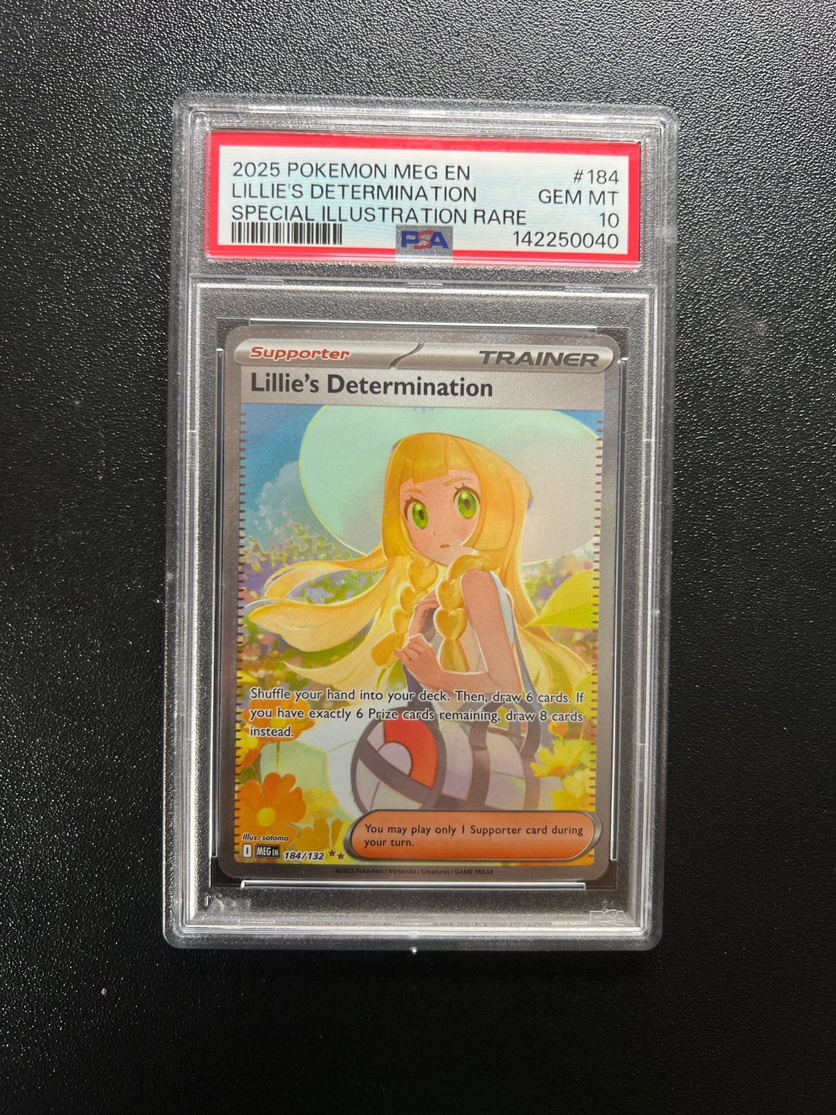 Lillie’s determination 184 PSA 10, Ophalen of Verzenden, Zo goed als nieuw
