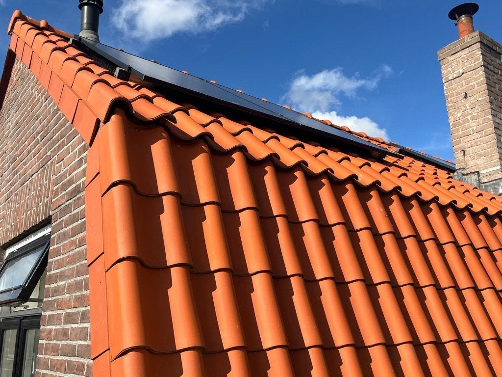 Gebruikte OVH 206 natuurrode dakpannen, Doe-het-zelf en Verbouw, Ophalen, Gebruikt, Steen of Klei, 15 m² of meer