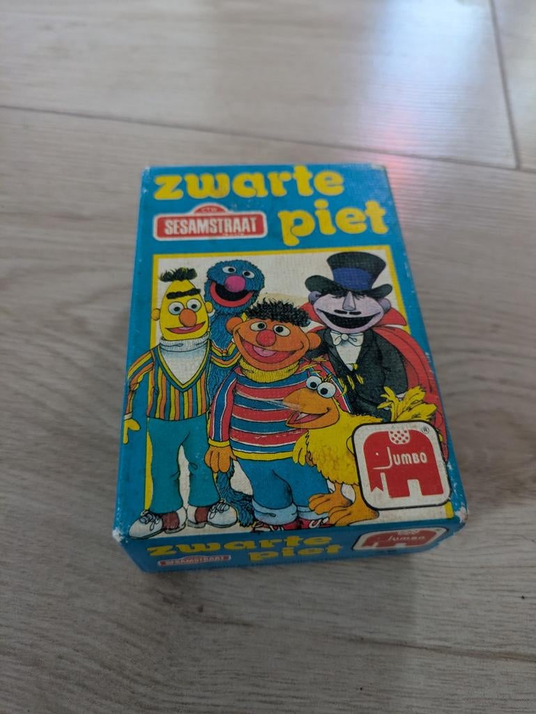 Vintage Zwarte Piet Sesamsraat kaartspel Jumbo, Een of twee spelers, Ophalen of Verzenden, Gebruikt, Jumbo
