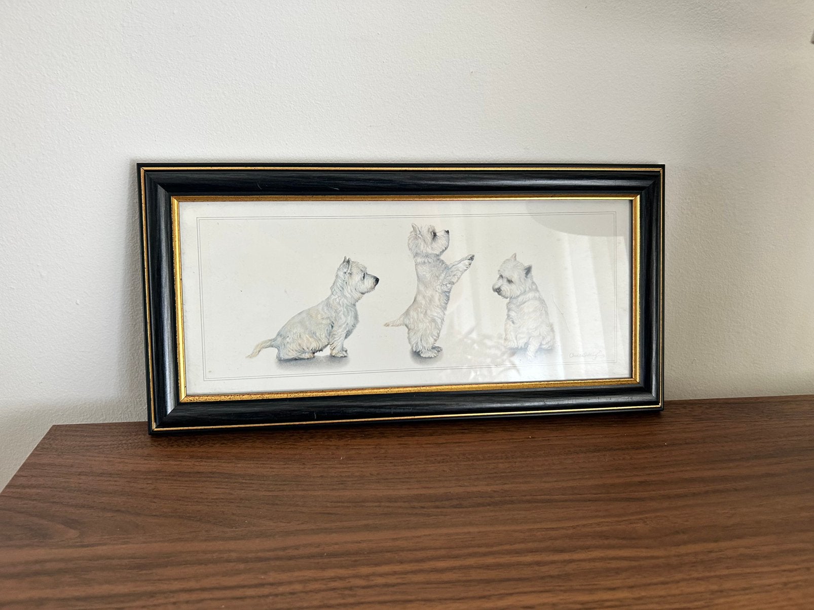 Lijstje met drie westies, Huis en Inrichting, Ophalen of Verzenden