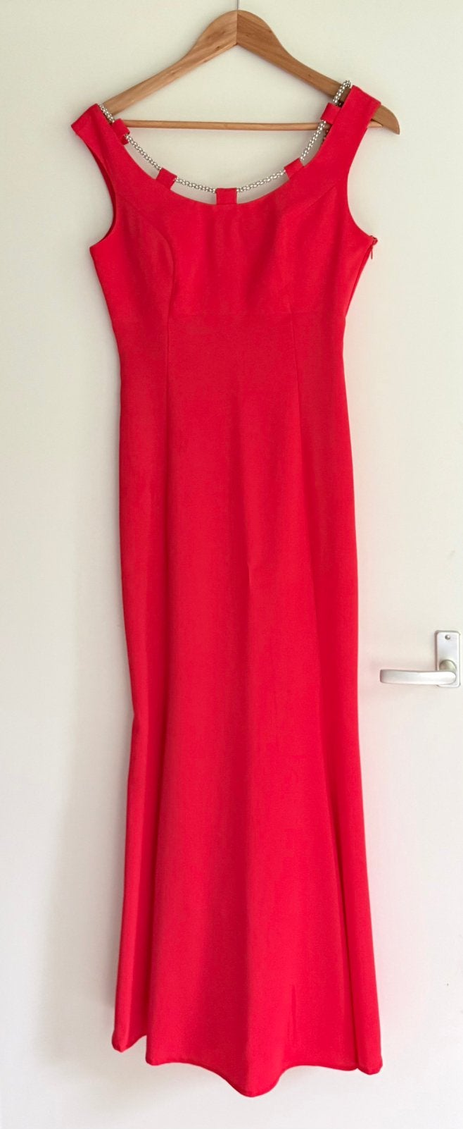 Elegante rode jurk, Kleding | Dames, Gelegenheidskleding, Galajurk, Ophalen of Verzenden, Zo goed als nieuw, Maat 36 (S)