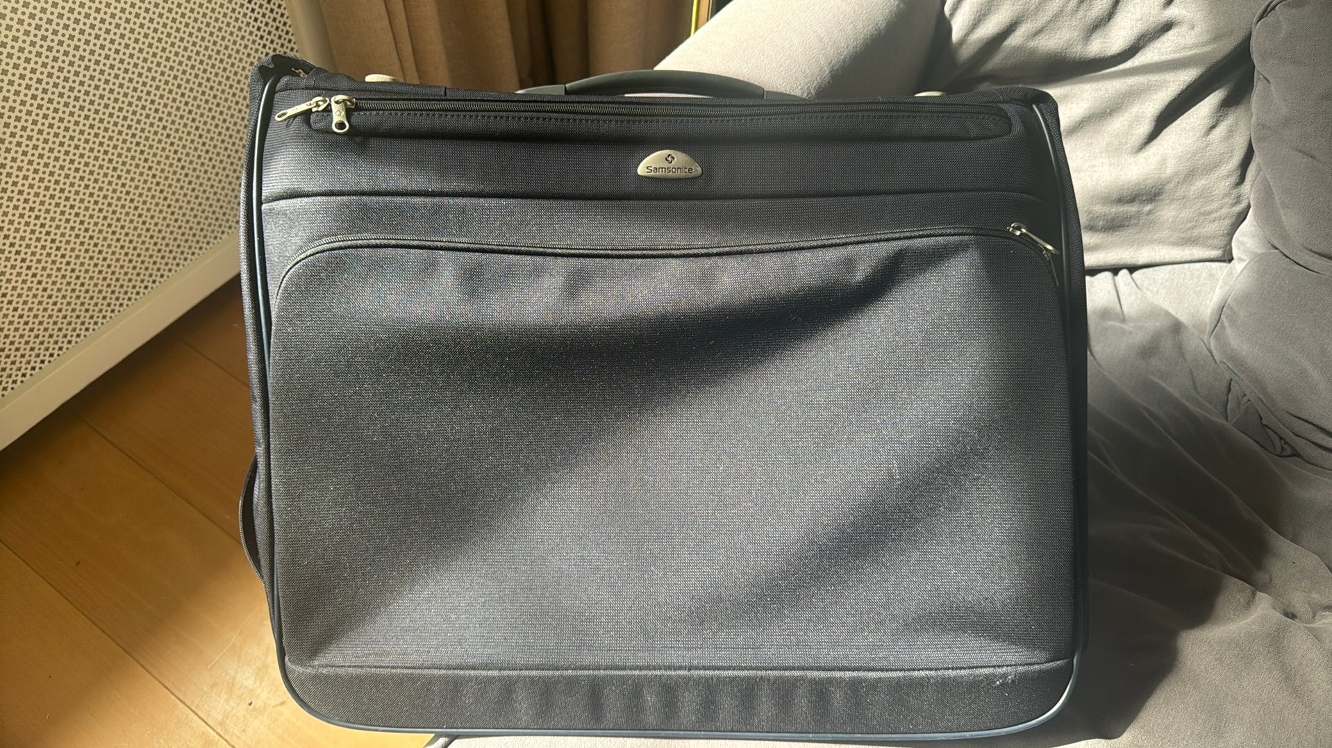 Samsonite kostuum reistas blauw zgan!, Ophalen, Overige materialen, Minder dan 50 cm, Zo goed als nieuw