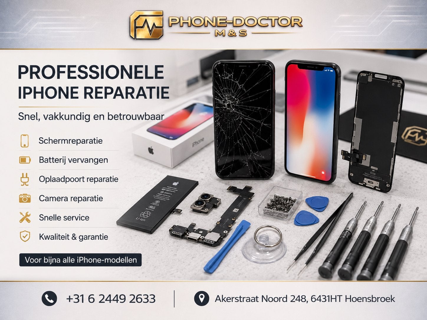Professionele iPhone Reparatie, Overige typen, Ophalen of Verzenden, Zo goed als nieuw, 6431ht