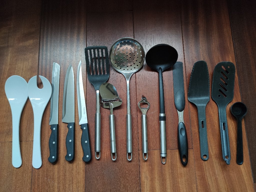 Diverse keukengerei en benodigdheden (BK, Tupperware, Tefal), Huis en Inrichting, Overige materialen, Gebruikt, Bestekset, Overige typen