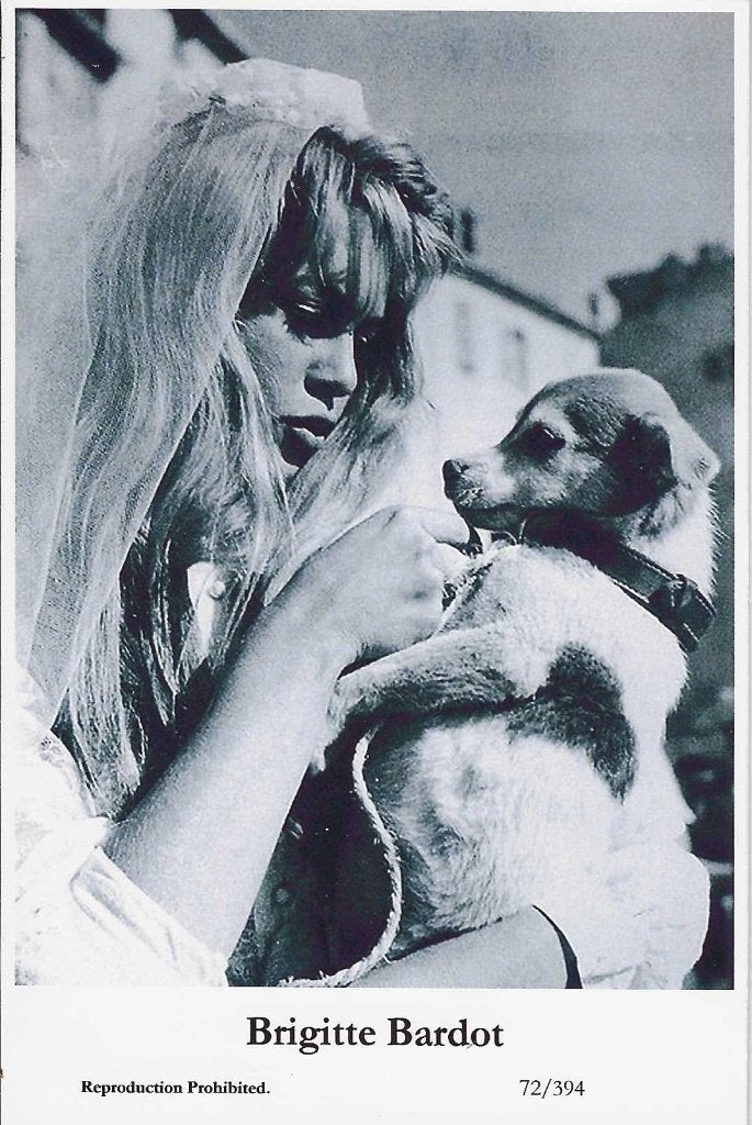Filmsterren ansichtkaart Brigitte Bardot, Verzamelen, Verzenden, 1940 tot 1960, Ongelopen, Sterren en Beroemdheden