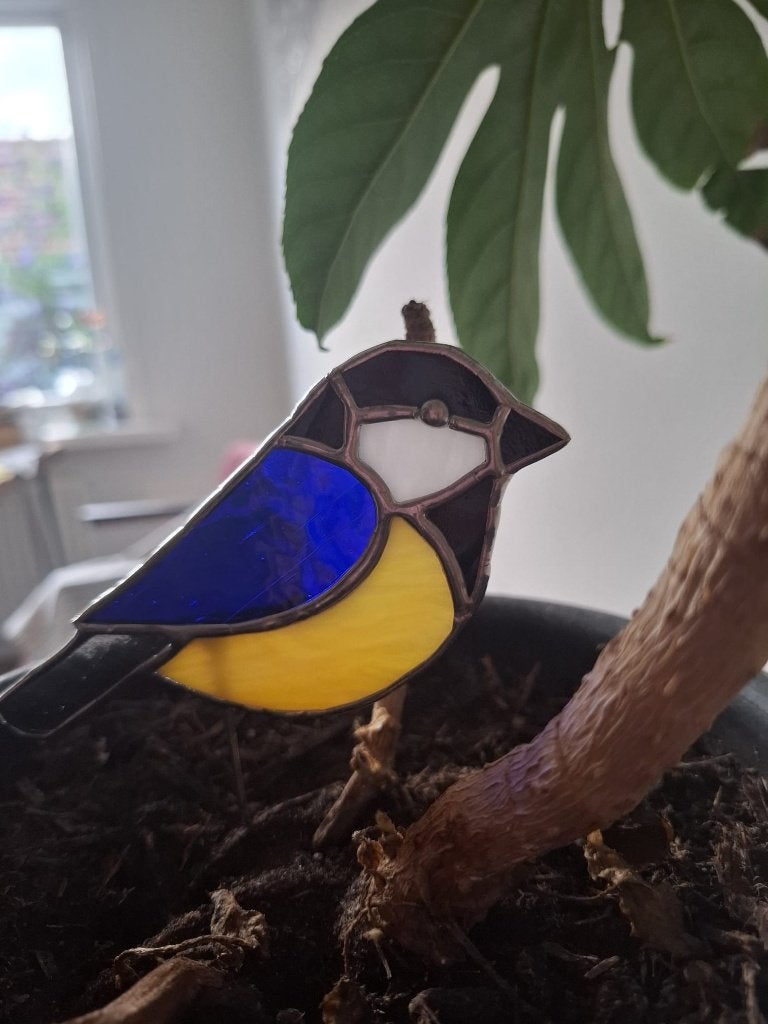 Glas in lood vogel (Tiffany), Ophalen of Verzenden