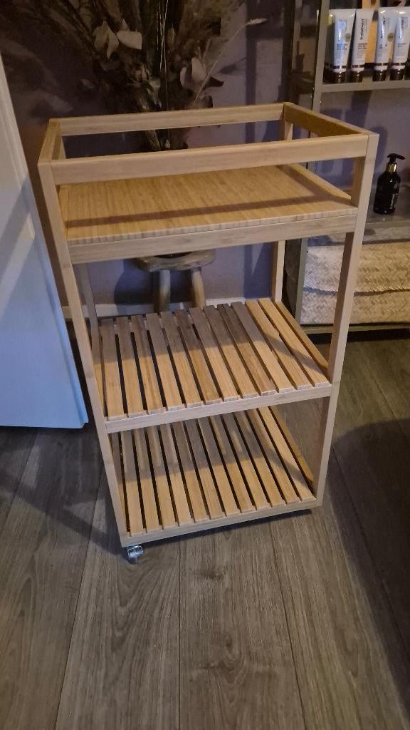 IKEA ragrund trolley bamboe, Ophalen, Zo goed als nieuw